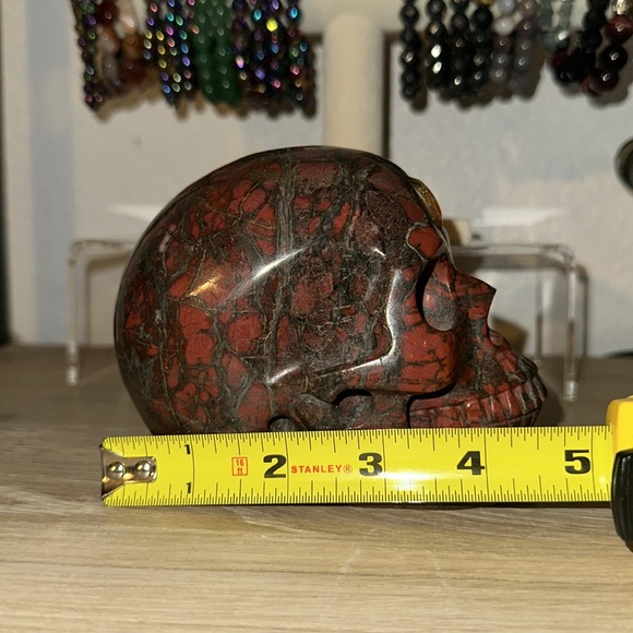 5” Brecciated Jasper Third Eye Skull - Picture 6 of 7